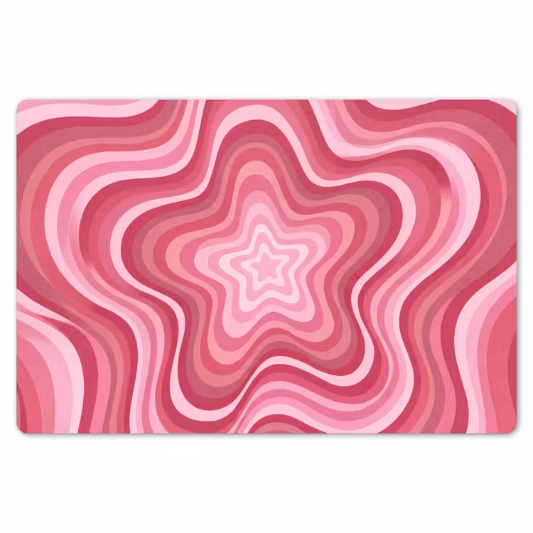 Ster - Golvend - Abstract - Roze Placemat vinyl groot -zzsfeer1_Kitchenyeah-website
