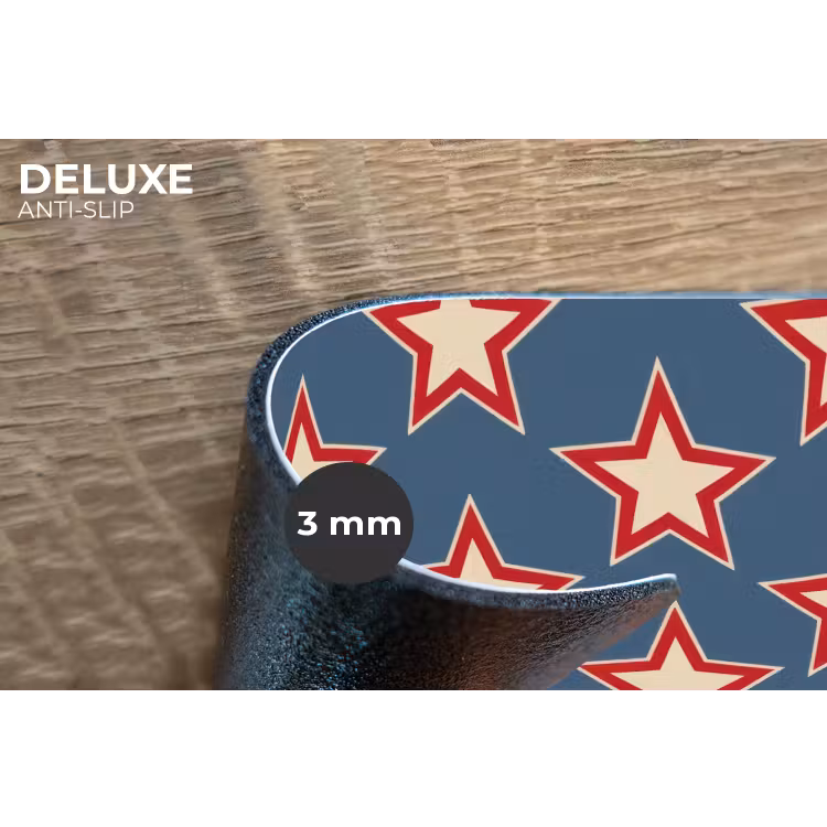 Ster - Klassiek - Blauw Placemat vinyl groot 368 -closeup