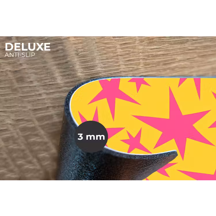 Sterren - Patroon - Roze - Geel Placemat vinyl groot 368 -closeup