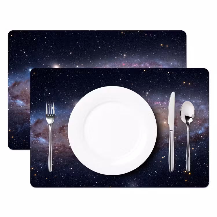 Placemat - 6 stuks - Sterrenstelsel - Ruimte - Kosmos - Sterrenstelsel - Ruimte - Kosmos Placemat vinyl groot
