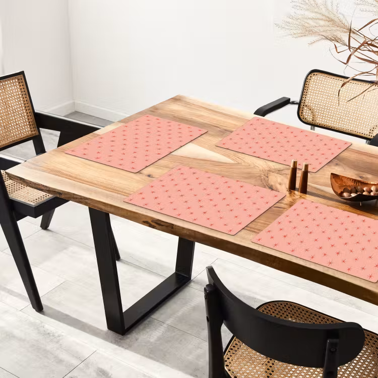 Sterretjes - Patroon - Oranje Placemat vinyl groot 368 -zzsfeer4_Kitchenyeah-website