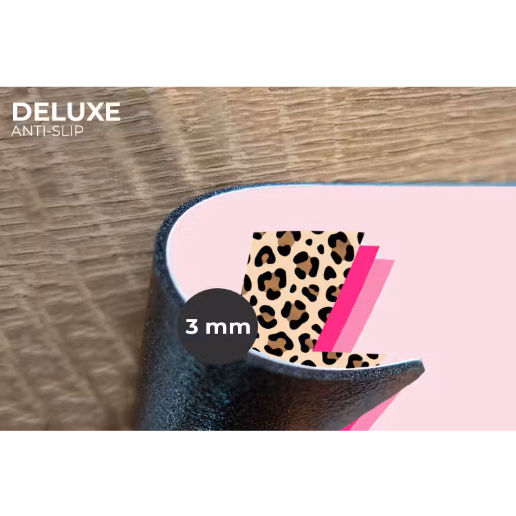 Stippen - Roze - Bliksem Placemat vinyl groot -closeup