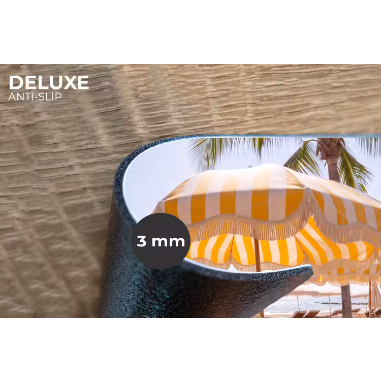 Strand - Ligbedden - Vakantie - Modern - Geel Placemat vinyl groot -closeup