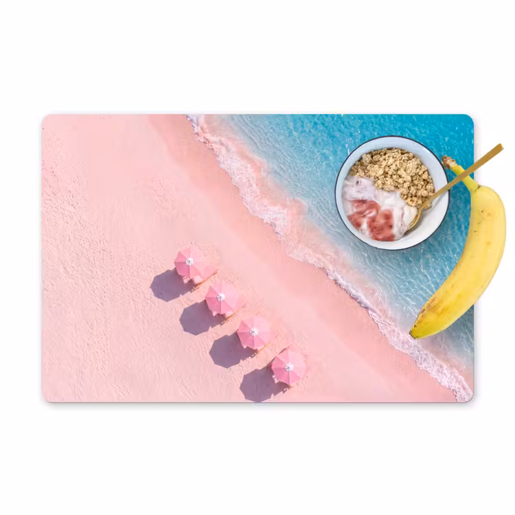 Strand - Roze zand - Zee - Zomer - Natuur Placemat vinyl groot -zzzproduct_Kitchenyeah-website
