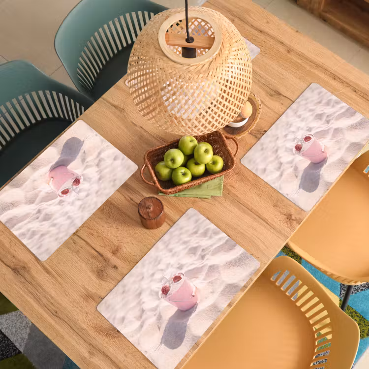 Strand - Schelpen - Zomer - Roze - Decoratie Placemat vinyl groot -zzsfeer5_Kitchenyeah-website
