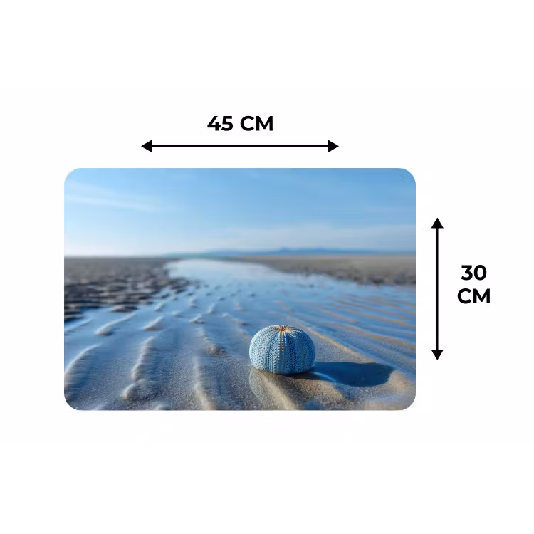Strand - Schild - Water - Blauw Placemat vinyl groot -specs