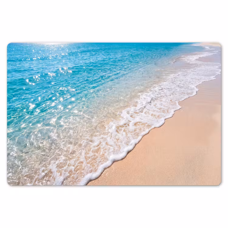 Strand - Water - Natuur - Blauw - Beige Placemat vinyl groot -zzsfeer1_Kitchenyeah-website