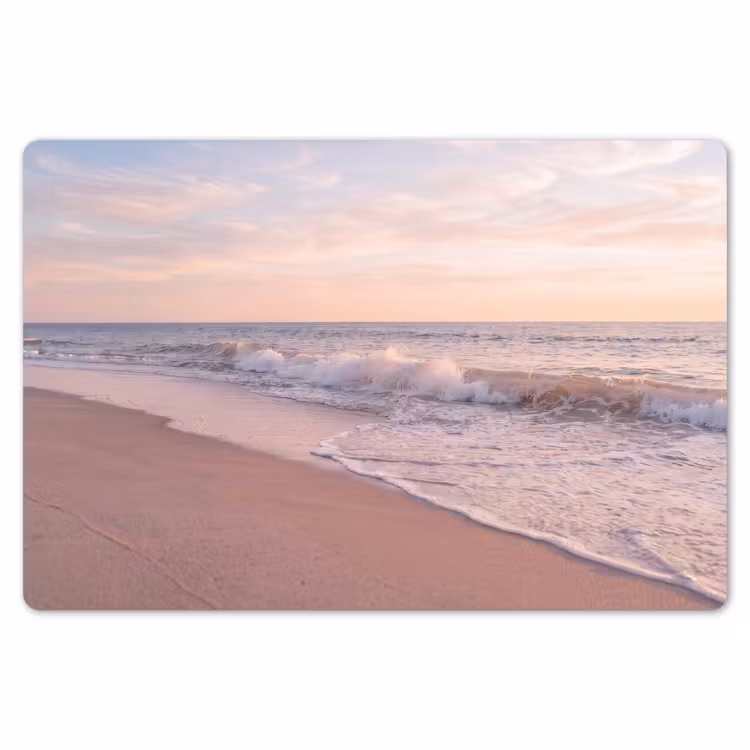 Strand - Zee - Golven - Natuur - Zonsondergang Placemat vinyl groot -zzsfeer1_Kitchenyeah-website