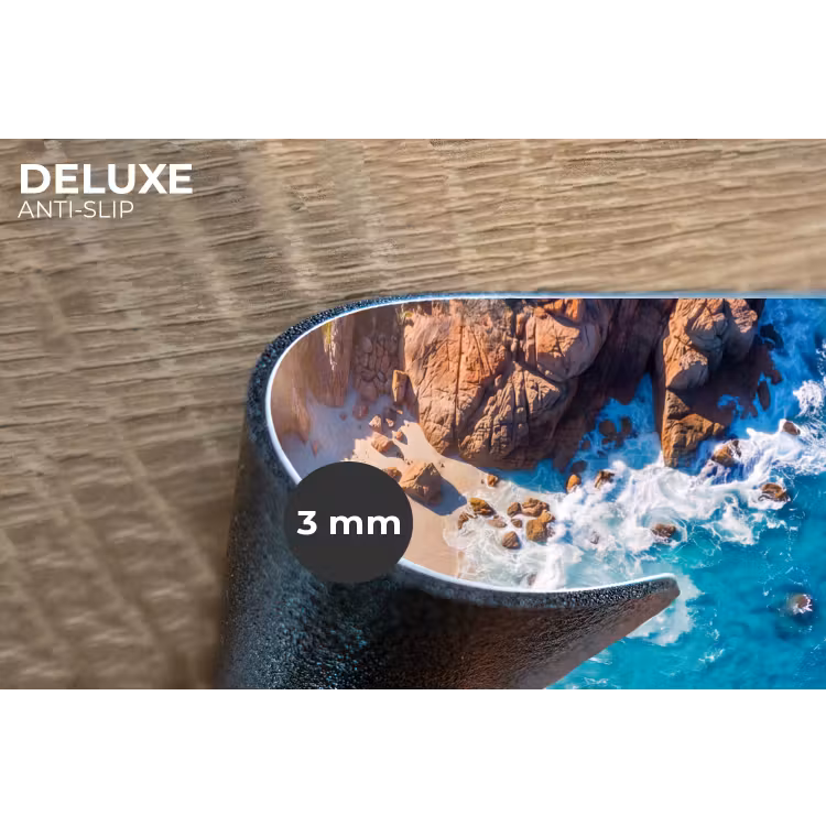 Strand - Zee - Rotsen - Natuur - Blauw Placemat vinyl groot -closeup