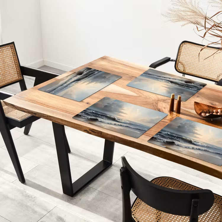Strand - Zee - Zonsondergang Placemat vinyl groot -zzsfeer4_Kitchenyeah-website