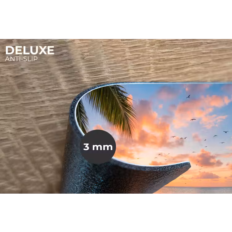 Strand - Zonsondergang - Palmbomen - Tropisch - Natuur Placemat vinyl groot -closeup