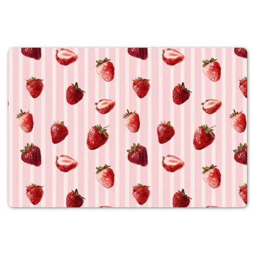 Strepen - Aardbei - Roze Placemat vinyl groot 368 -zzsfeer1_Kitchenyeah-website