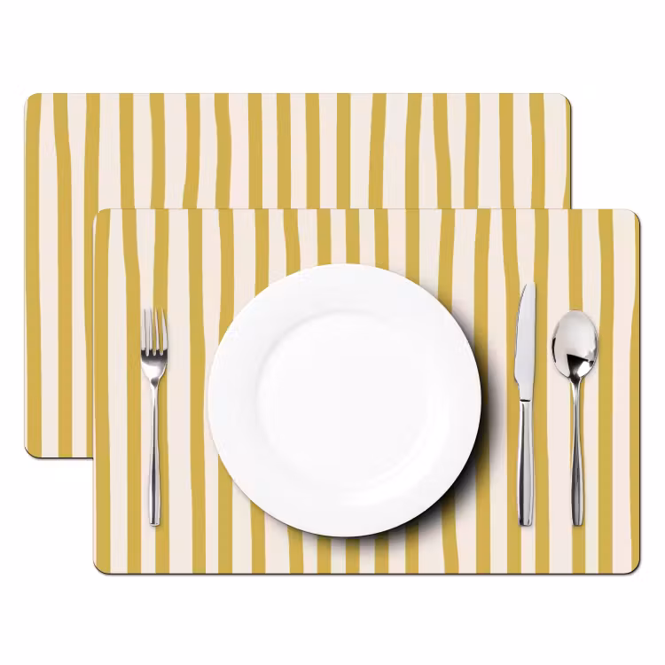 Strepen - Abstract - Yes you can - Rood Placemat vinyl groot -zzsfeer2_Kitchenyeah-website