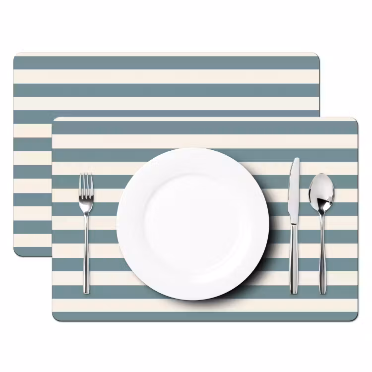 Strepen - Modern - Blauw Placemat vinyl groot 368 -zzsfeer2_Kitchenyeah-website