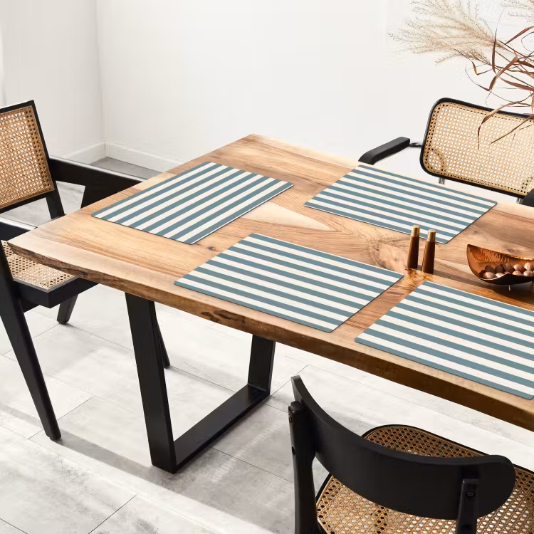 Strepen - Modern - Blauw Placemat vinyl groot 368 -zzsfeer4_Kitchenyeah-website