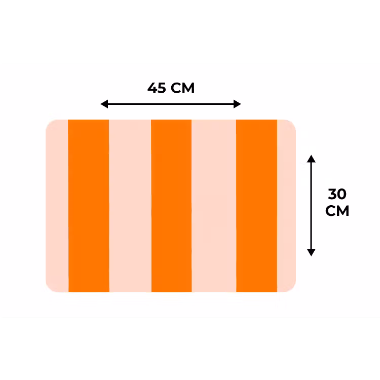 Strepen - Modern - Oranje Placemat vinyl groot 368 -specs