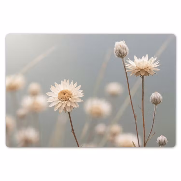 Strobloemen - Wit - Daglicht Placemat vinyl groot -zzsfeer1_Kitchenyeah-website