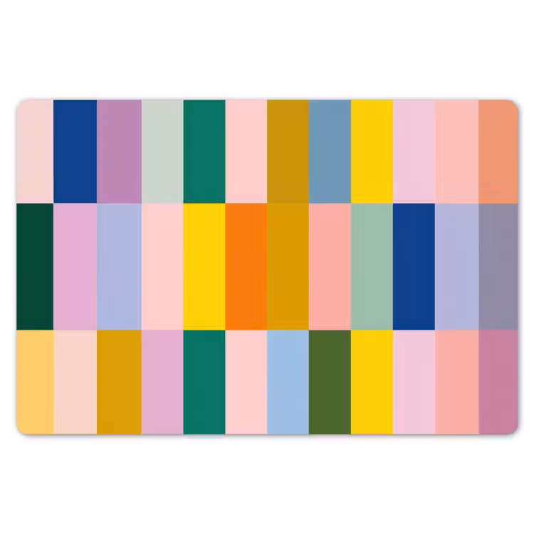 Stroken - Blauw - Patroon - Abstract Placemat vinyl groot -zzsfeer1_Kitchenyeah-website