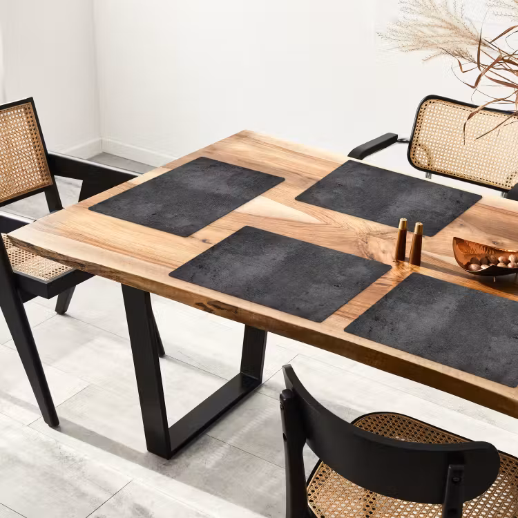 Structuur - Beton - Grijs - Industrieel - Rustiek Placemat vinyl groot -zzsfeer4_Kitchenyeah-website