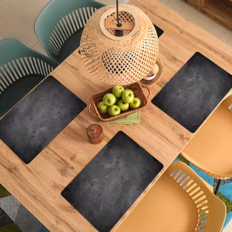 Structuur - Cement - Beton - Grijs - Vintage Placemat vinyl groot -zzsfeer5_Kitchenyeah-website