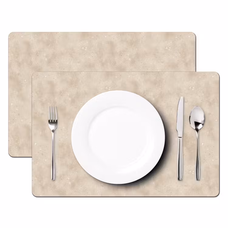 Structuur - Spikkels - Beige Placemat vinyl groot 368 -zzsfeer2_Kitchenyeah-website
