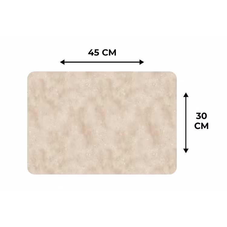 Structuur - Spikkels - Beige Placemat vinyl groot 368 -specs
