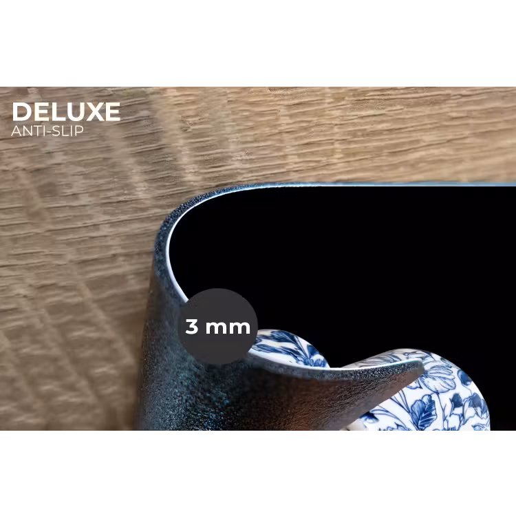 Sushi - Delfts blauw - Rijst - Vis - Elegant Placemat vinyl groot -closeup