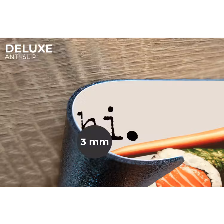Sushi - Zalm - Rijst - Japans Placemat vinyl groot -closeup