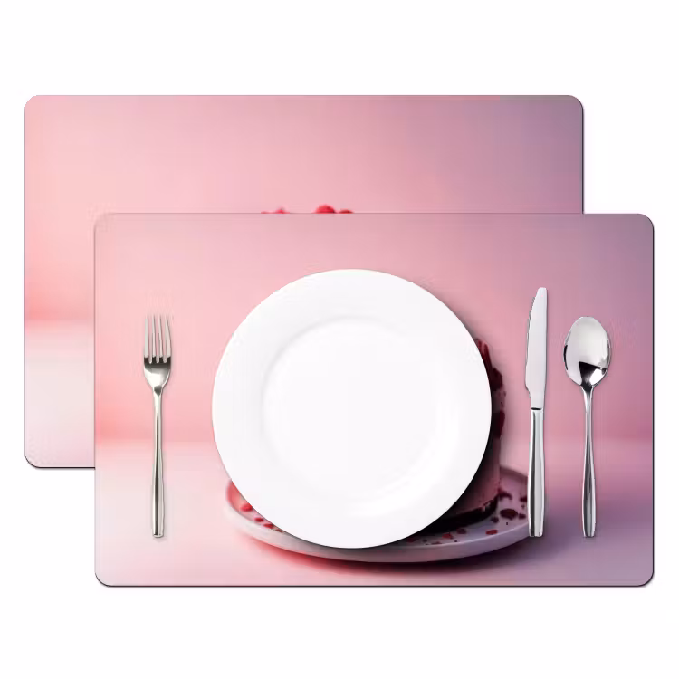Taart - Hart - Roze Placemat vinyl groot -zzsfeer2_Kitchenyeah-website