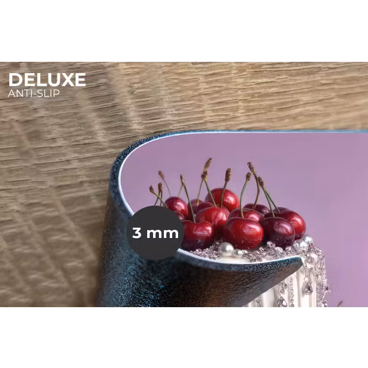 Taart - Kersen - Juwelen - Rood Placemat vinyl groot -closeup