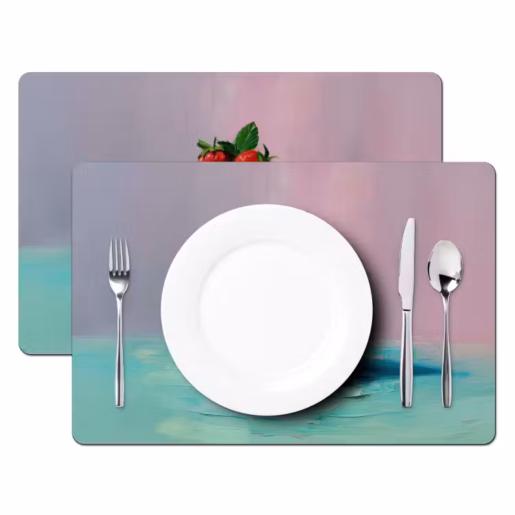 Taartje - Aardbeien - Glazuur - Kleurrijk Placemat vinyl groot -zzsfeer2_Kitchenyeah-website