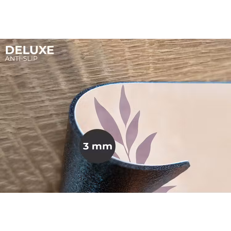 Tak - Bladeren - Minimalistisch - Beige Placemat vinyl groot -closeup