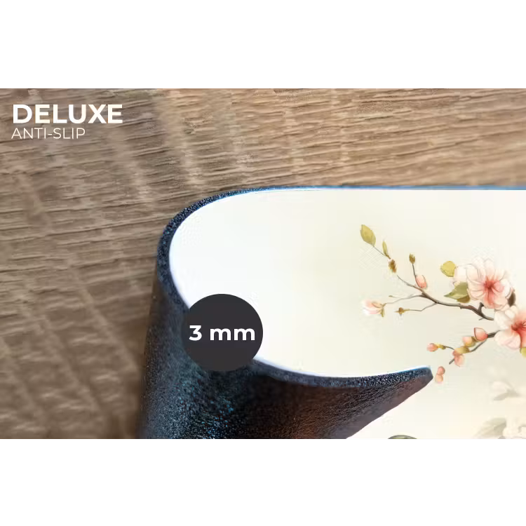 Takken - Bloemen - Vogeltjes - Roze Placemat vinyl groot -closeup