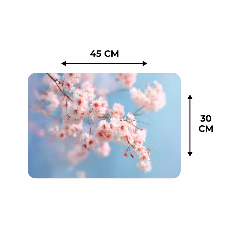 Takken - Bloesems - Roze Placemat vinyl groot -specs