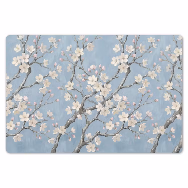 Takken - Kersenbloesem - Blauw Placemat vinyl groot -zzsfeer1_Kitchenyeah-website