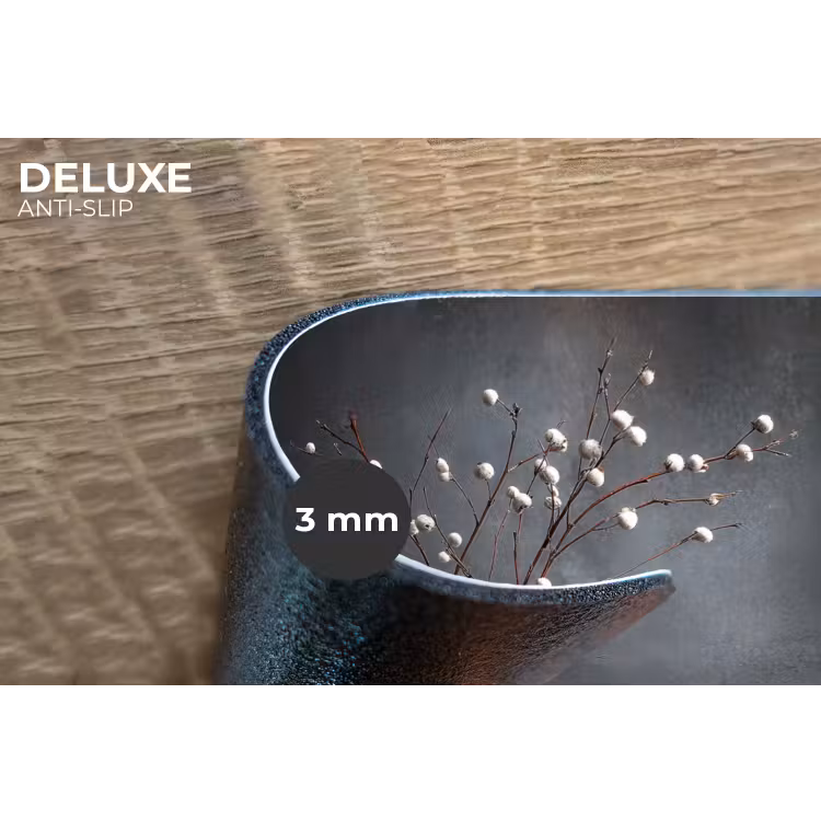 Takken - Vaas - Bolletjes - Wit Placemat vinyl groot -closeup