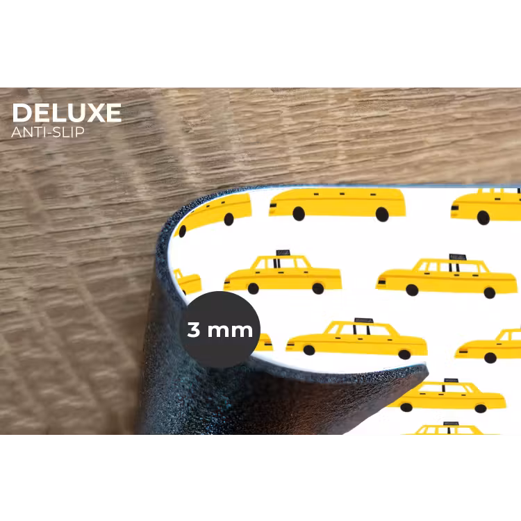 Taxi - Iconisch - Geel Placemat vinyl groot 368 -closeup
