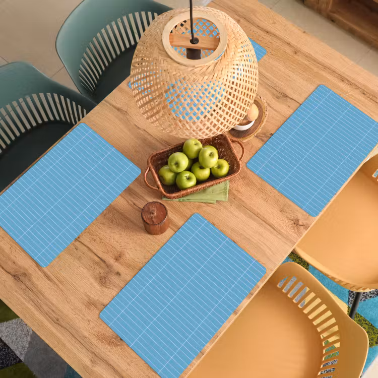 Tegel - Langwerpig - Patroon - Blauw Placemat vinyl groot 368 -zzsfeer5_Kitchenyeah-website