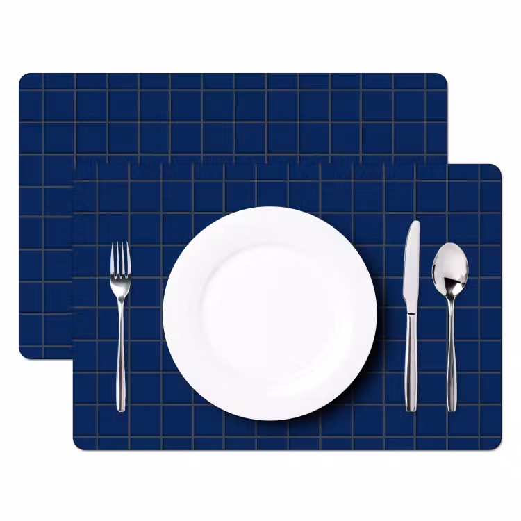 Tegel - Patroon - Blauw Placemat vinyl groot 368 -zzsfeer2_Kitchenyeah-website