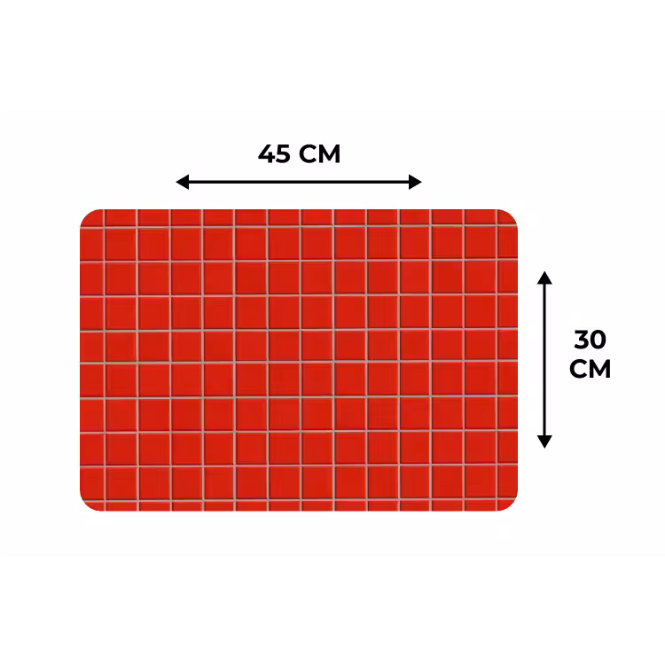 Tegel - Patroon - Kersen - Rood Placemat vinyl groot 368 -specs