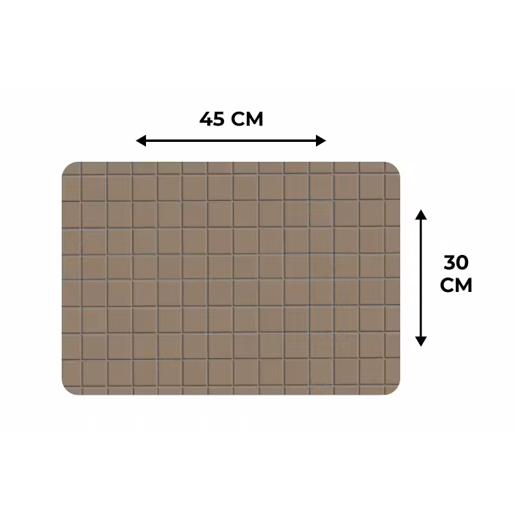 Tegel - Patroon - Taupe Placemat vinyl groot 368 -specs