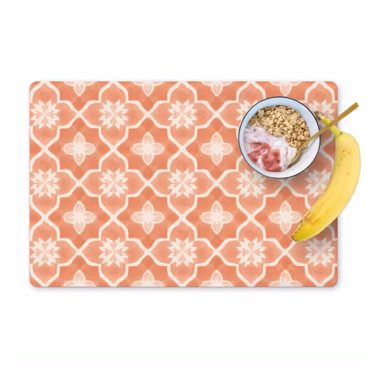 Tegelpatroon - Arabesk - Vintage - Terracotta Placemat vinyl groot 368 -zzzproduct_Kitchenyeah-website