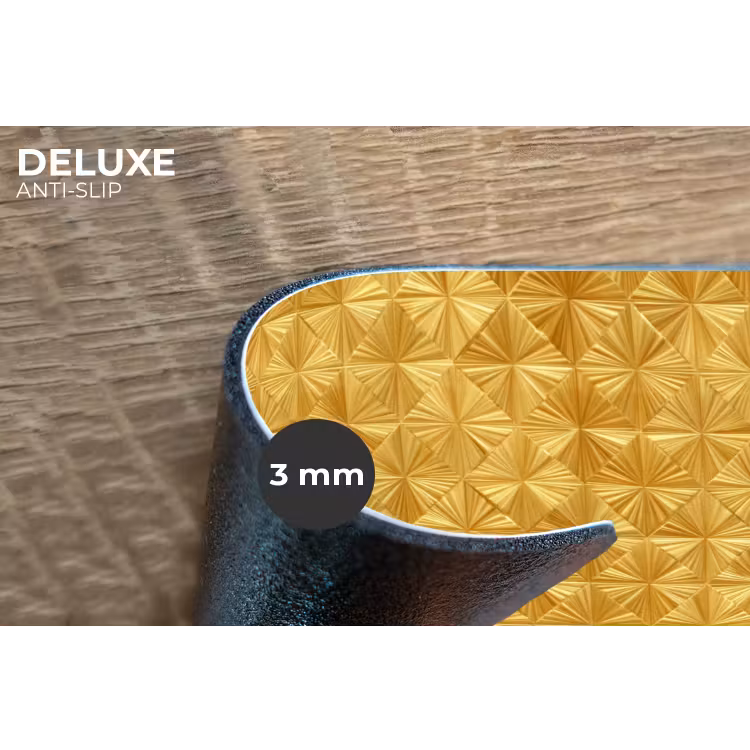 Tegels - Geometrisch - Reliëf - Goud Placemat vinyl groot 368 -closeup