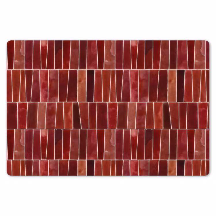 Tegels - Modern - Structuur - Dieprood Placemat vinyl groot 368 -zzsfeer1_Kitchenyeah-website