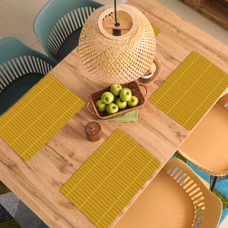 Tegels - Verticaal - Mosterdgeel Placemat vinyl groot 368 -zzsfeer5_Kitchenyeah-website