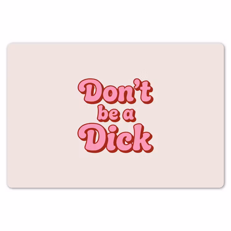 Tekst - Boodschap - Roze Placemat vinyl groot -zzsfeer1_Kitchenyeah-website