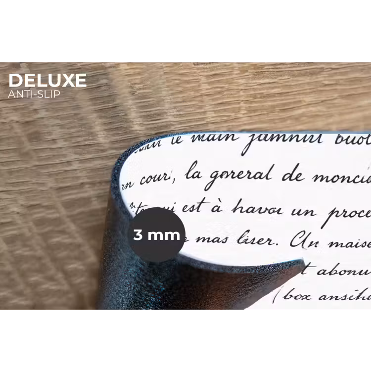 Tekst - Handschrift - Klassiek - ZwartWit Placemat vinyl groot -closeup