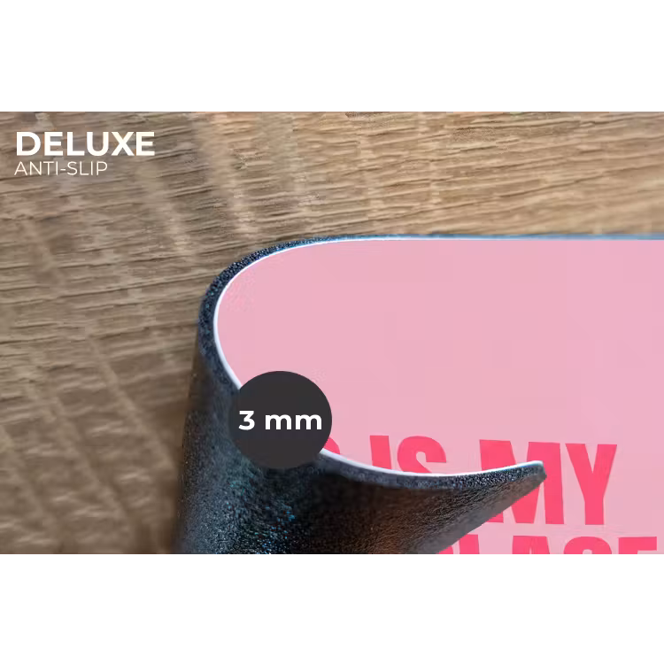 Tekst - Modern - Roze Placemat vinyl groot -closeup
