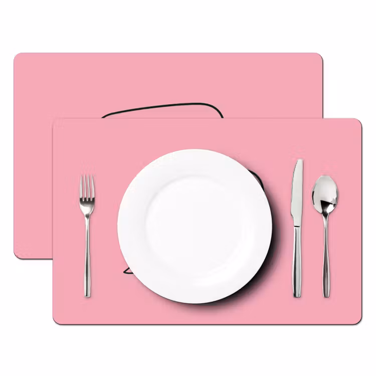 Tekstwolkje - BLAH BLAH BLAH - Roze Placemat vinyl groot -zzsfeer2_Kitchenyeah-website
