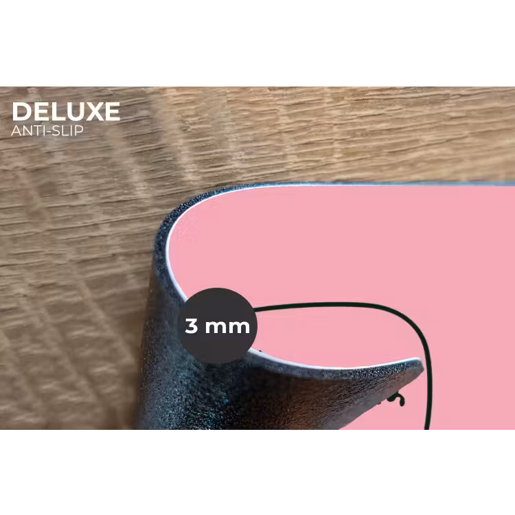 Tekstwolkje - BLAH BLAH BLAH - Roze Placemat vinyl groot -closeup